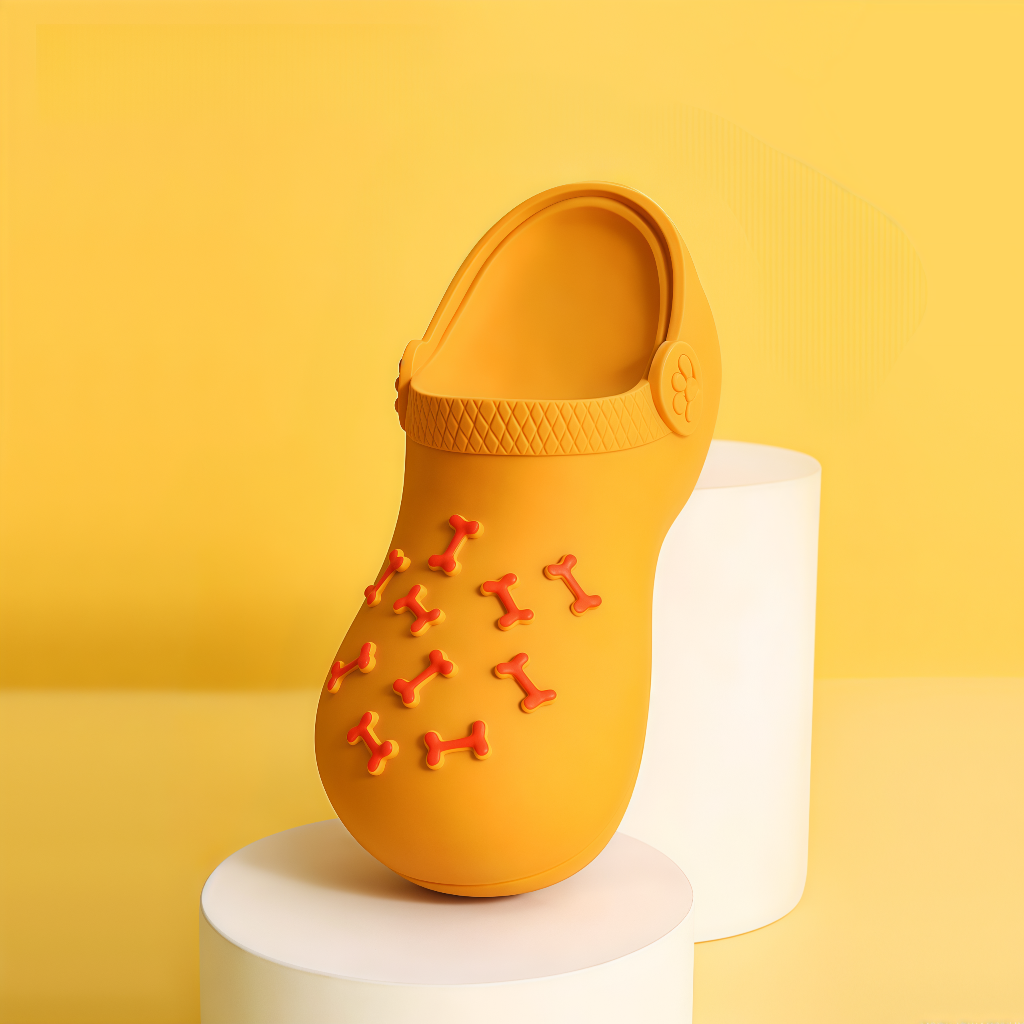 Natural Latex Squeaky Slipper Dog Toy - Dental Chewing Fun