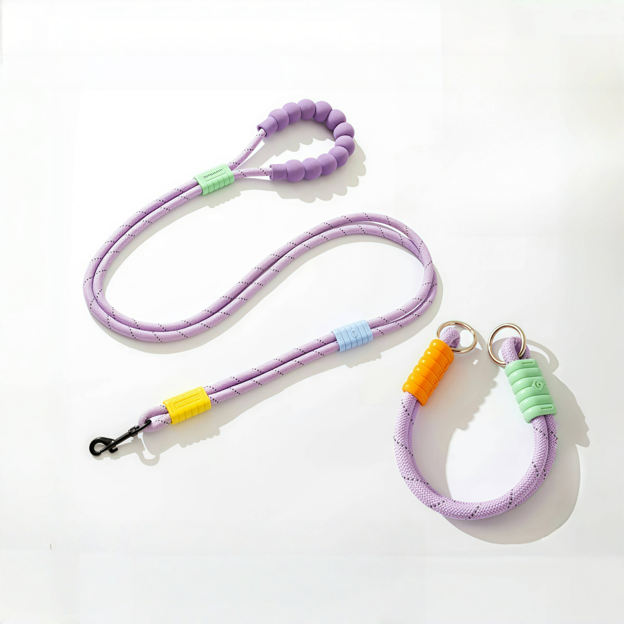 Lot Collier & Laisse Anti-Fugue en Nylon pour Petits/Moyens Chiens